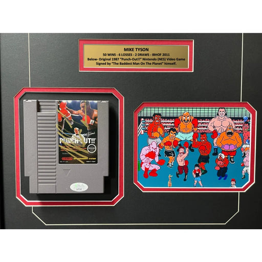 Mike Tyson Signed Original Punch-out Nes Video Game Cartridge Framed JSA COA Autograph