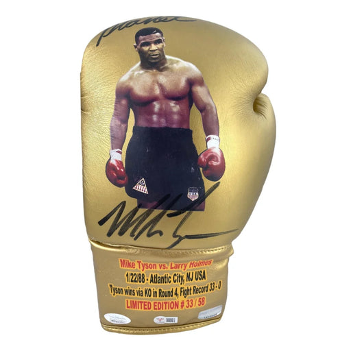 Mike Tyson Signed Vs. Glove *Baddest Man on the Planet* vs. Larry Holmes (#33/58)