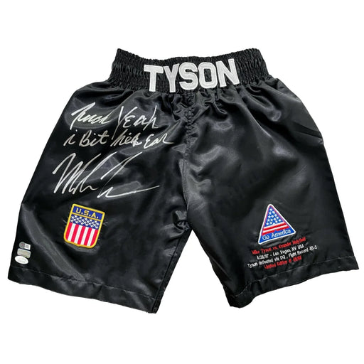 Mike Tyson Signed Vs. Trunks *F--k Yeah I Bit His Ear* vs. Evander Holyfield (#48/58)