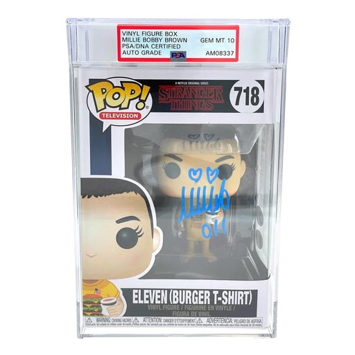 Millie Bobby Brown Signed Eleven 11 Stranger Things Funko Pop Slabbed PSA 10