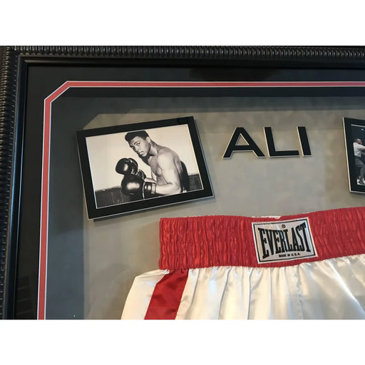 Muhammad Ali Signed Trunks Framed COA Online Authentics Autograph Collage