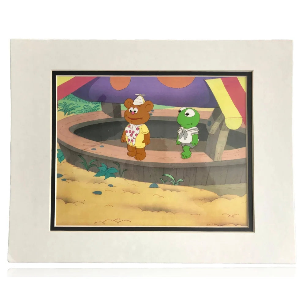 Muppets Babies Original Production Cel COA 1/1 Authentic 80S Tv Kermit Fozzie Baby