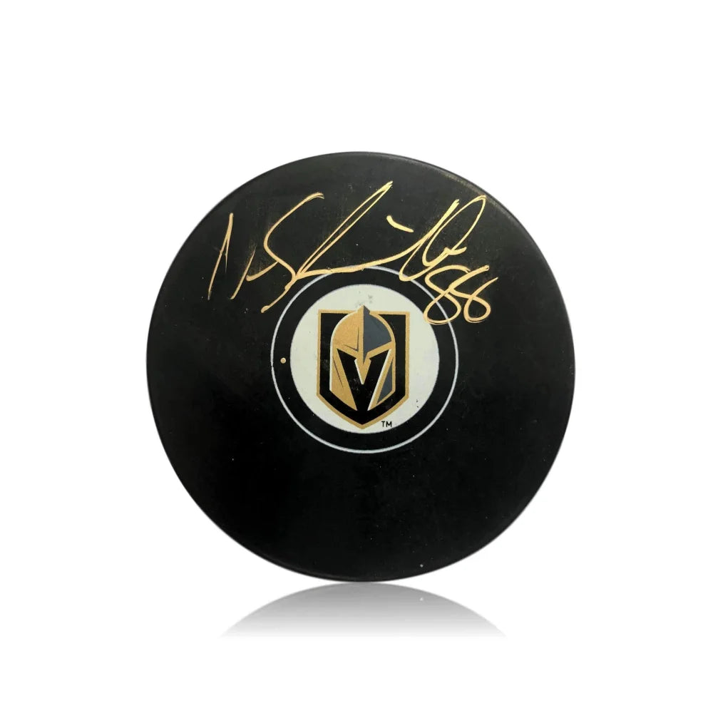 Nate Schmidt Signed Vegas Golden Knights Puck W/ Case COA JSA VGK Autograph