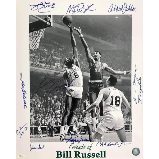 NBA 50 Greatest Signed 16X20 Photo Framed JSA Russell Erving Barkley Jabbar + 6