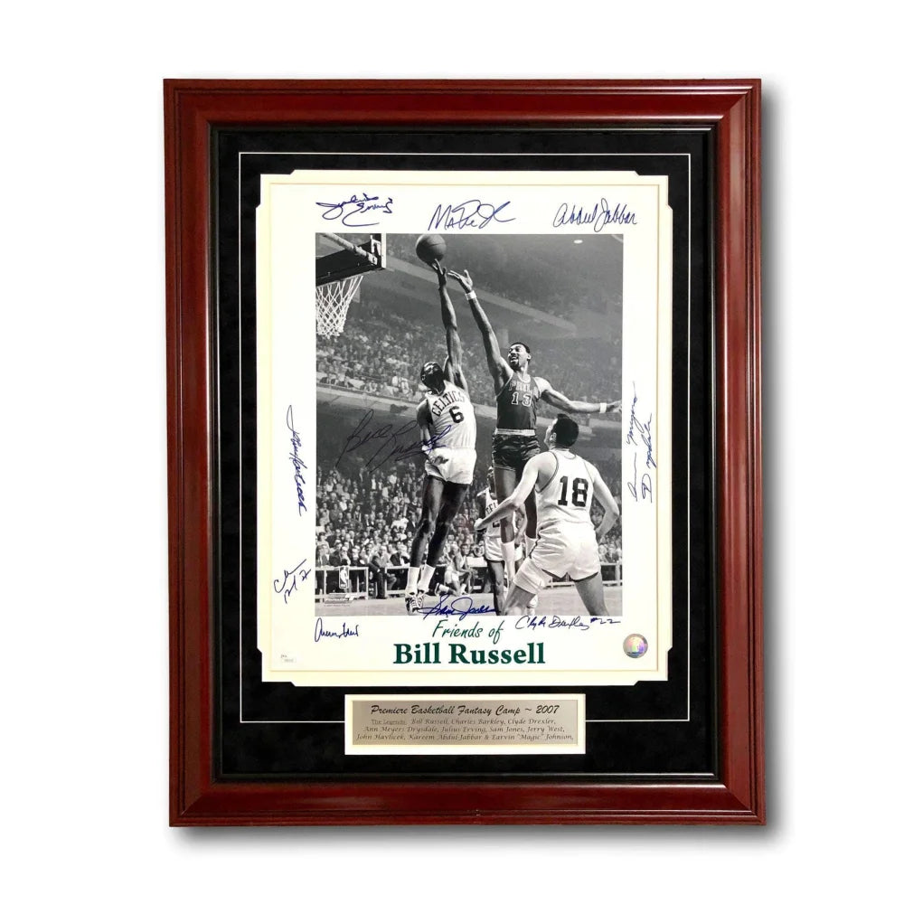 NBA 50 Greatest Signed 16X20 Photo Framed JSA Russell Erving Barkley Jabbar + 6