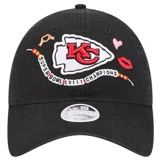 New Era Kansas City Chiefs Women’s In Champ’s A-Frame 9Twenty Black Hat