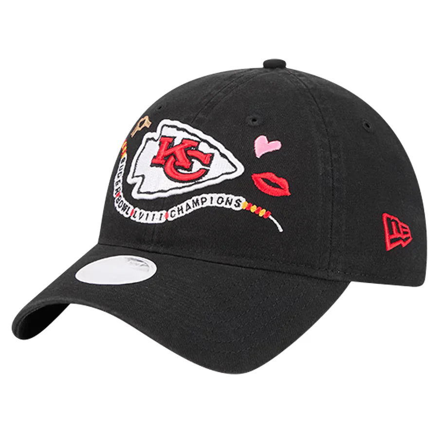 New Era Kansas City Chiefs Women’s In Champ’s A-Frame 9Twenty Black Hat