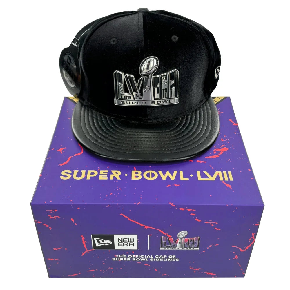 New Era Super Bowl Lviii Exclusive Black Hat #d/158 Las Vegas 58