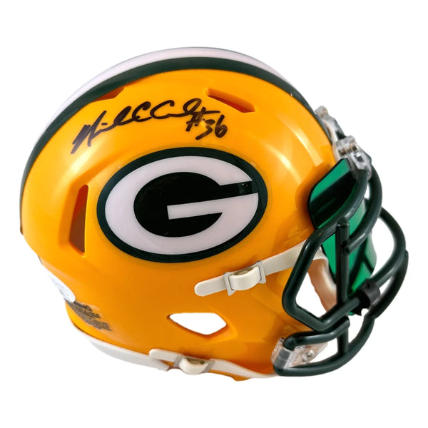 austin artist nick football helmet Nick Collins Autographed Green Bay Packers Speed Mini Helmet Signed Jsa Coa