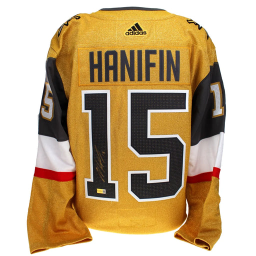 Noah Hanifin Autographed Vegas Golden Knights Gold Jersey IGM COA Signed