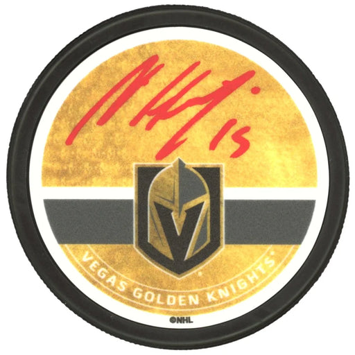 Noah Hanifin Autographed Vegas Golden Knights Hockey Puck IGM COA Signed