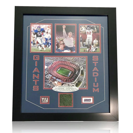 NY ’Giants Stadium’ Authentic Game Used Turf Framed Collage COA New York Photo