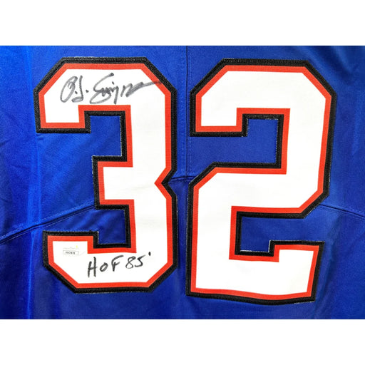 O.J Simpson Signed Buffalo Bills Jersey Inscribed ’HOF 85’’ JSA COA Autograph