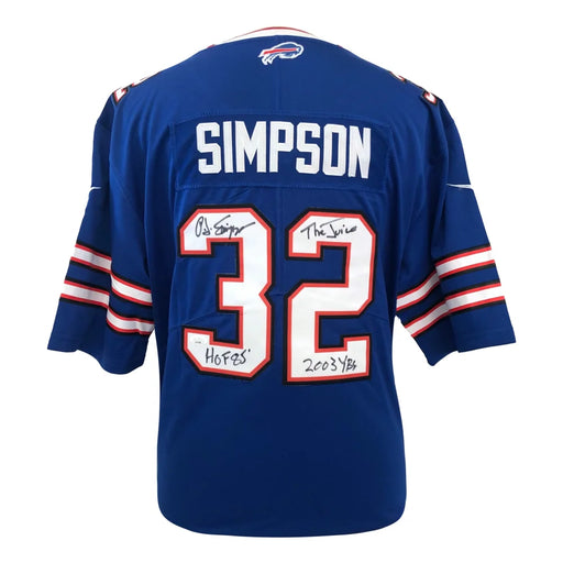 O.J Simpson Signed Buffalo Bills Jersey Inscribed ’The Juice’ JSA COA Autograph