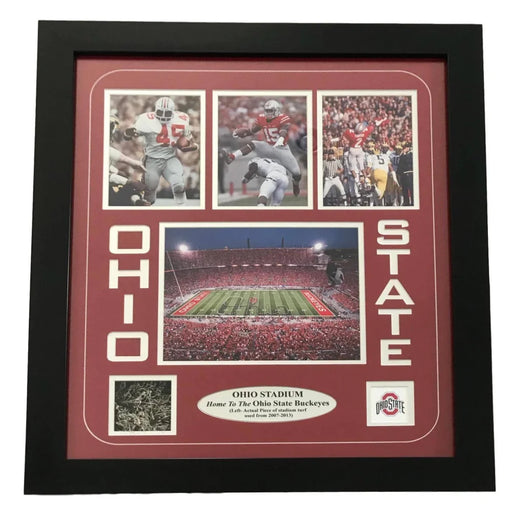 Ohio State U. Authentic Game Used Turf Frame COA Buckeyes Griffin Carter Zeke