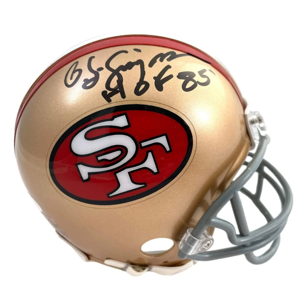 OJ Simpson Signed Inscribed ’HOF 85’’ San Francisco 49ers Mini Helmet JSA COA O.J.