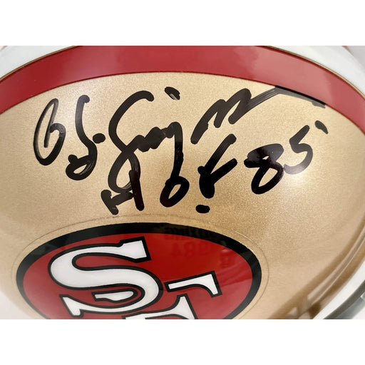 OJ Simpson Signed Inscribed ’HOF 85’’ San Francisco 49ers Mini Helmet JSA COA O.J.