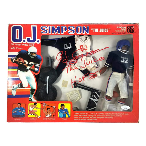 OJ Simpson Signed Vintage 1975 Shindana Toys Pro Set Action Figure JSA COA Bills Juice