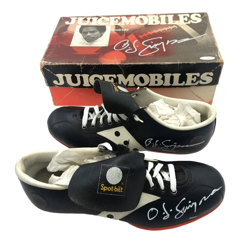 OJ Simpson x3 Signed Original ’Juicemobiles’ Cleats JSA COA Shoes Auto O.J. Buffalo Bills