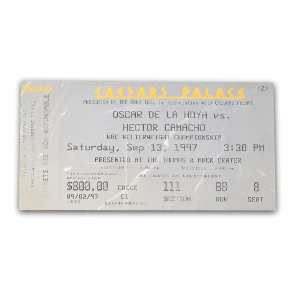 Oscar De La Hoya Vs. Hector Camacho Boxing Fight Ticket 9/13/97 Caesars Palace