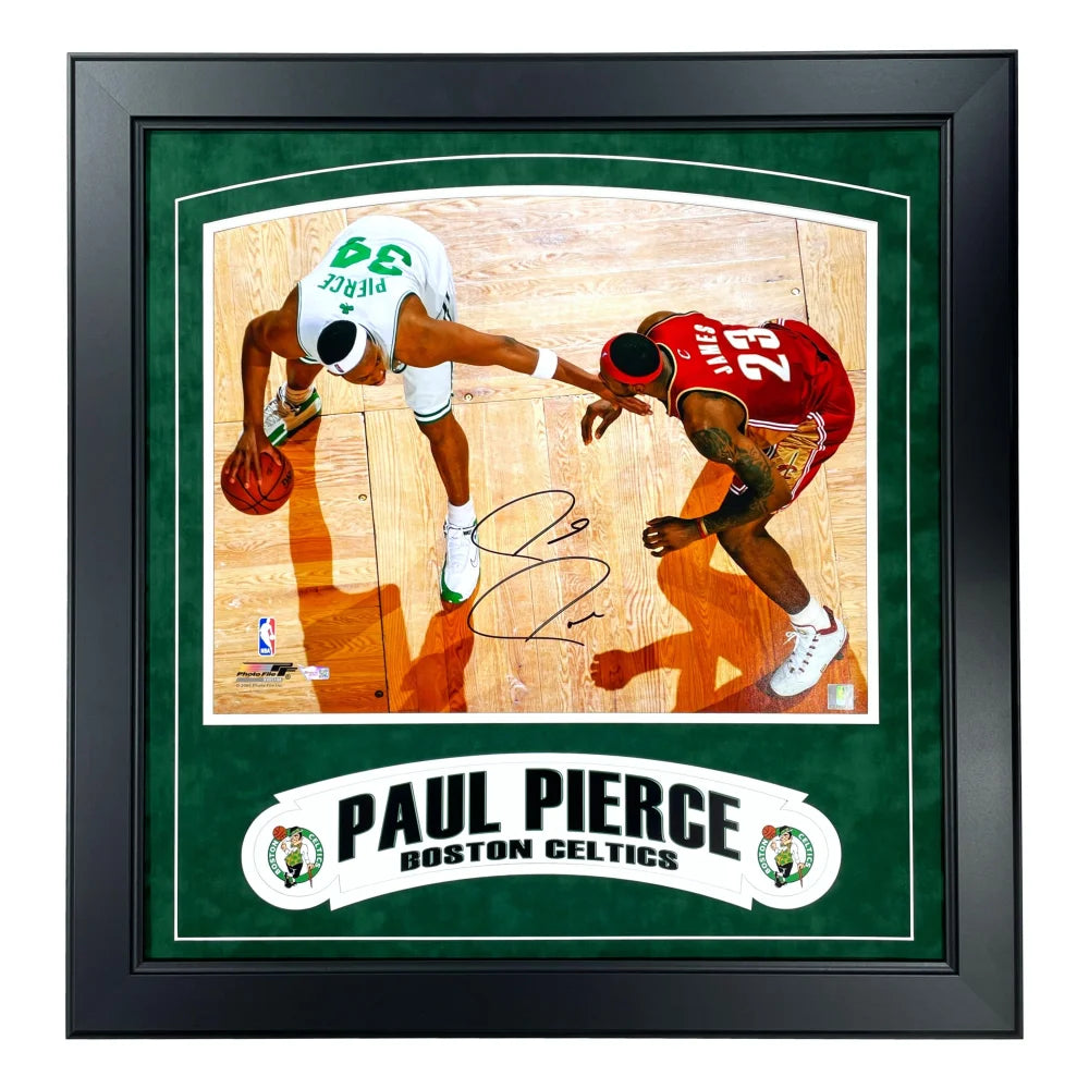 Paul Pierce Autographed Boston Celtics 16x20 Photo Framed COA Signed LeBron James