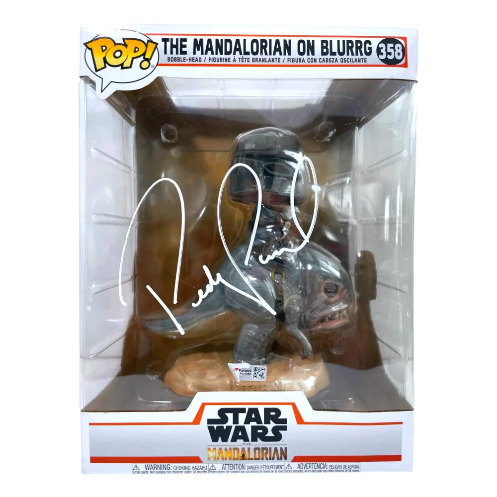 Pedro Pascal Autographed Mandalorian Star Wars Funko Pop Blurgg #358 BAS Signed