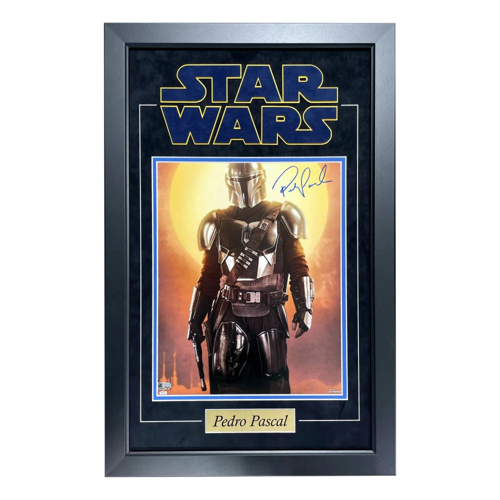 Pedro Pascal Autographed ’The Mandalorian’ 11x14 Photo Framed Topps COA Signed