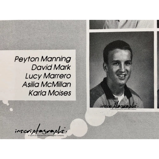 Peyton Manning Rare 11th Grade 1993 High School Yearbook Broncos Colts Louisiana