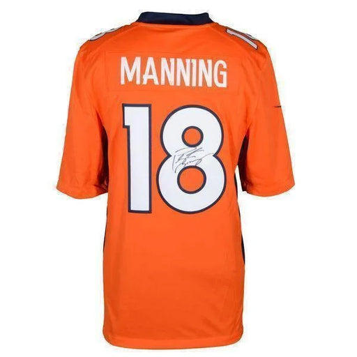 Peyton Manning Signed Orange Broncos Nike Jersey COA Fanatics Denver Autograph