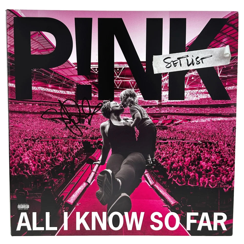 Pink Autographed Vinyl Album COA All I Know So Far Record BAS