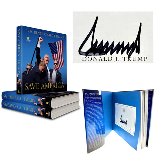 President Donald Trump Authentic Autographed ’Save America’ Book Signed JSA COA Photo