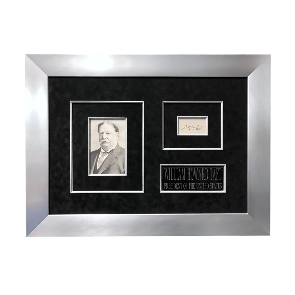 President William Taft Signed Cut Framed Collage JSA COA Autograph Photo USA