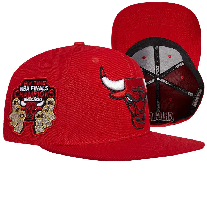 Pro Standard Chicago Bulls 6-Time Champions Unisex Wool Snapback Hat NBA