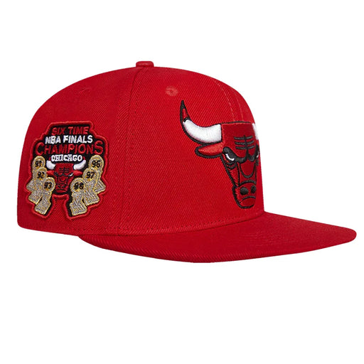 Pro Standard Chicago Bulls 6-Time Champions Unisex Wool Snapback Hat NBA