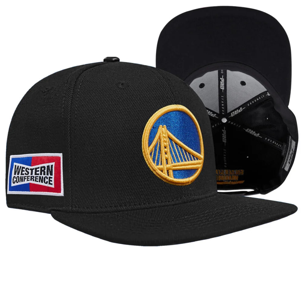 Pro Standard Golden State Warriors Unisex Fast Lane Wool Snapback Hat - Black