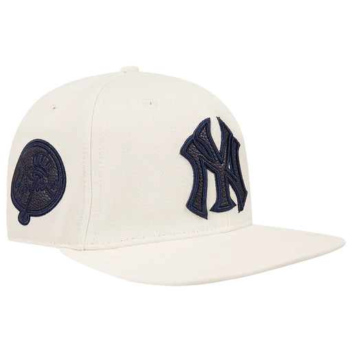 Pro Standard New York Yankees Unisex Triple Tonal Snapback Hat Mlb - Eggshell