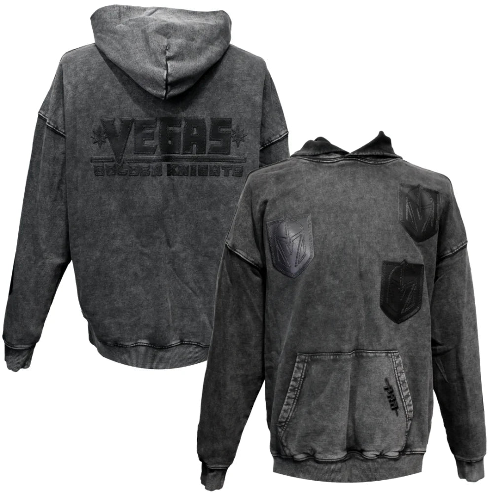 Pro Standard Vegas Golden Knights Vintage Vanguard Enzyme Wash Hoodie - Leather