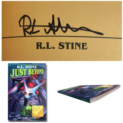 R. L. Stine Signed ’Just Beyond: The Scare School’ Book JSA COA Novel RL Autograph 2019