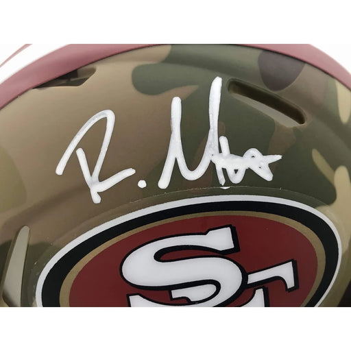 Raheem Mostert Signed San Francisco 49ers Camo Mini Helmet JSA COA Autograph