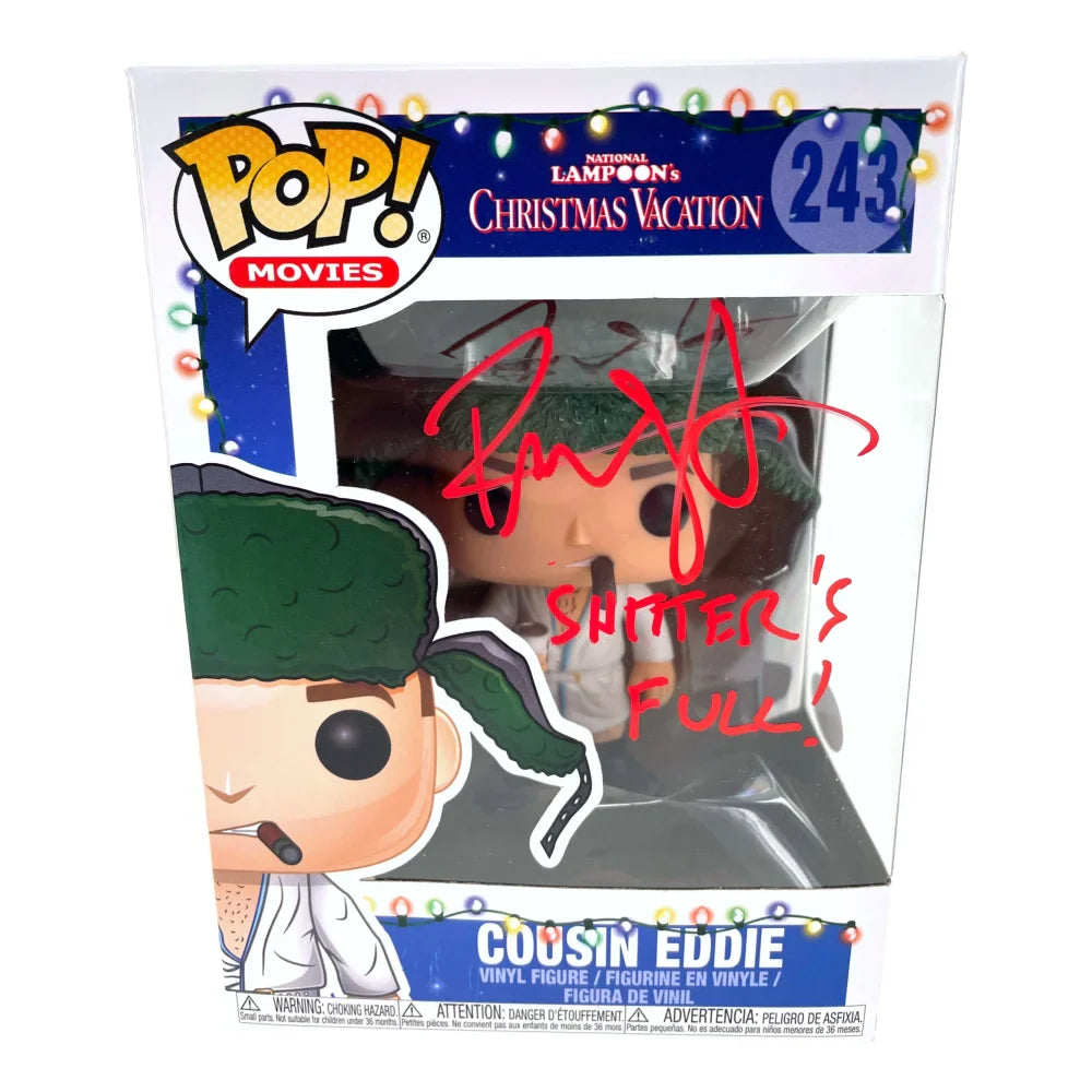 Randy Quaid Auographed Funko Pop Cousin Eddie #243 Inscribed ’Full’ Christmas Vacation JSA COA