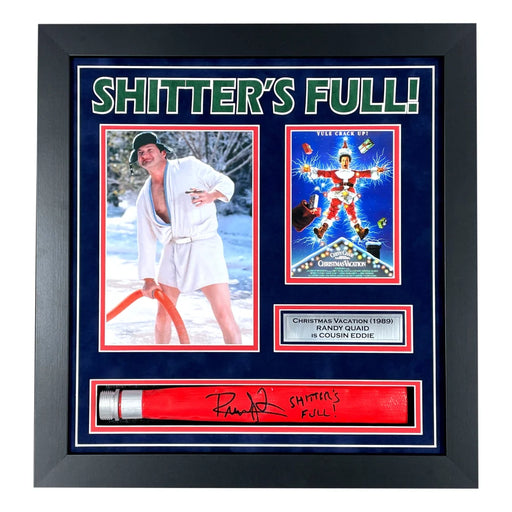 Randy Quaid Autographed Christmas Vacation Shitters Full Hose Framed JSA COA Photo Signed