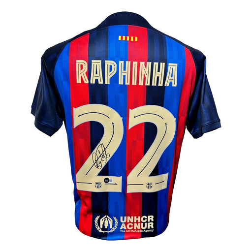 Raphinha Autographed Barcelona Soccer Jersey BAS COA Signed
