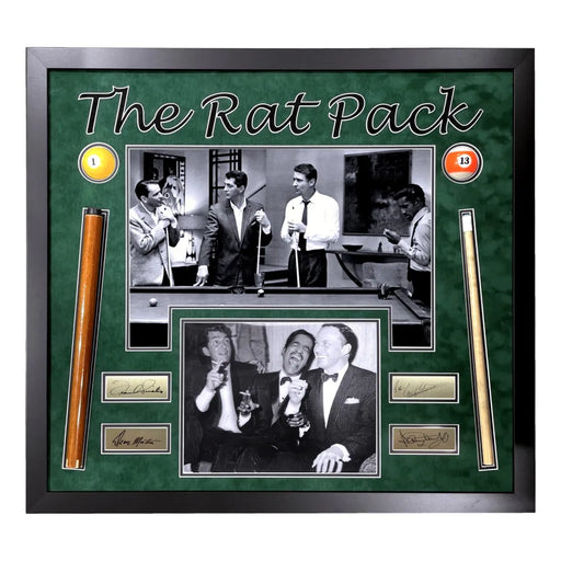 Rat Pack Oceans 11 Billiards Pool Ball 3D Collage Un Signed Photo Framed Vegas