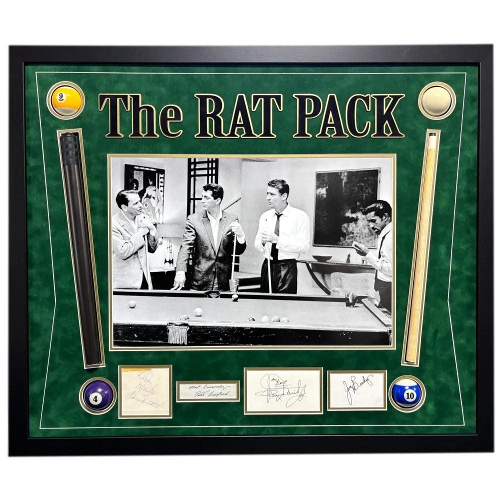 Rat Pack Signed Ocean’s 11 Framed Frank Sinatra Dean Martin Sammy Davis JSA Autogaphed Joey Bishop Peter Lawford