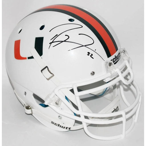 Ray Lewis Signed U. Of Miami F/S Helmet Hurricanes COA PSA/DNA Autograph