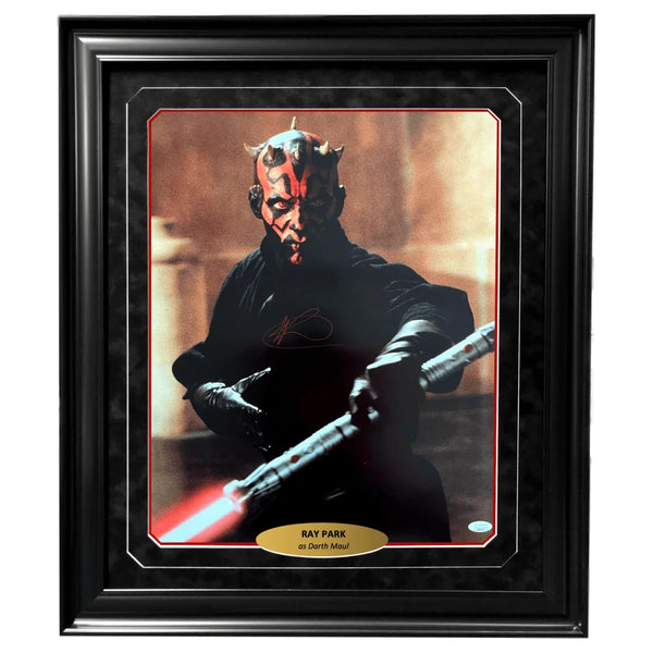 Ray Park Autographed Star Wars Darth Maul 16x20 Photo Framed Jsa