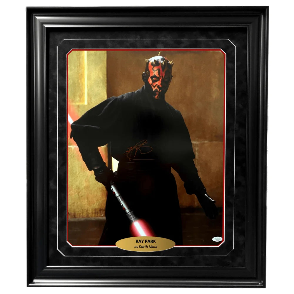 Ray Park Autographed Star Wars Darth Maul 16x20 Photo Framed JSA Signed Sith 2