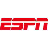 Red ESPN logo in a bold, stylized font.