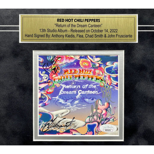 Red Hot Chili Peppers Return of the Dream Canteen Signed Gold Record Lp Framed JSA Loa