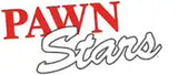 Red and white ’Pawn Stars’ text logo.